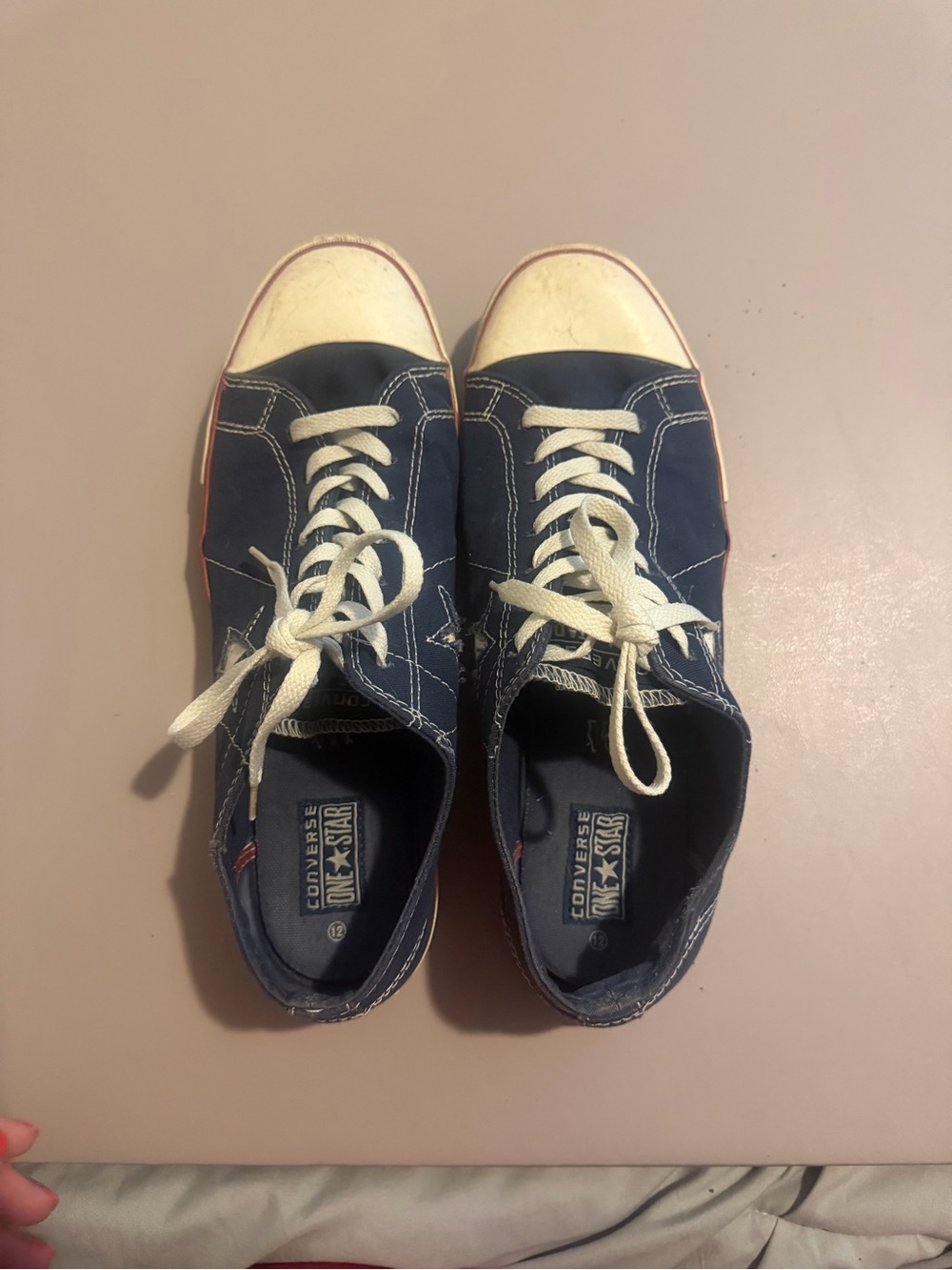 Converse Navy and White Low Top Sneakers